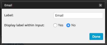 Mailpoet  label settings