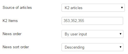 Data source settings for the first header as used in the demo layout