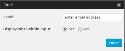 The form creator in the mailpoet wordpress plugin