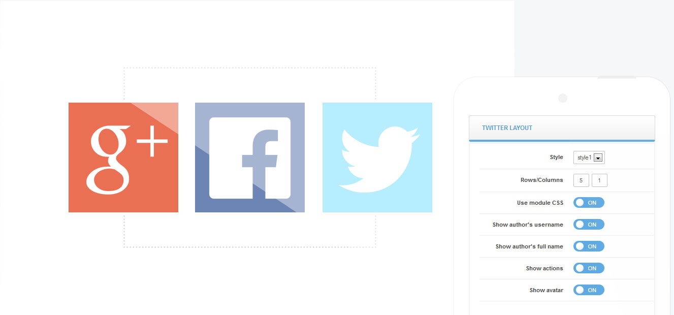 Social GK5 - Best Free Joomla module to promote your social media profiles