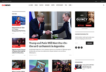 news and magazine Joomla template