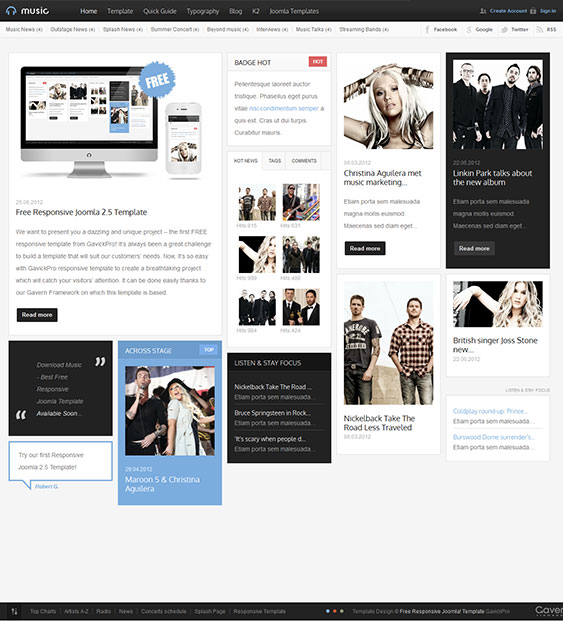 Music - Free Joomla Template