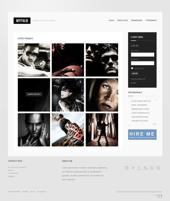 MyFolio - Photography WordPress Theme