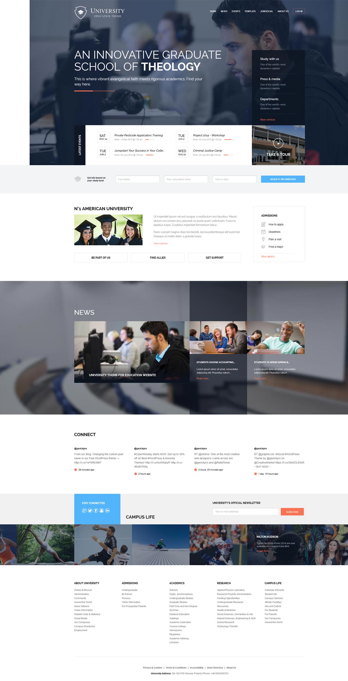 University - An education Joomla template